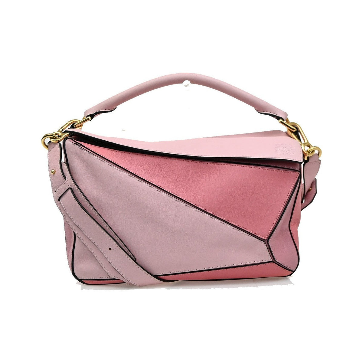 Loewe Puzzle Leather, Pink, Leather, Handbag