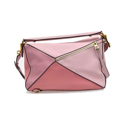 Loewe Puzzle Leather, Pink, Leather, Handbag