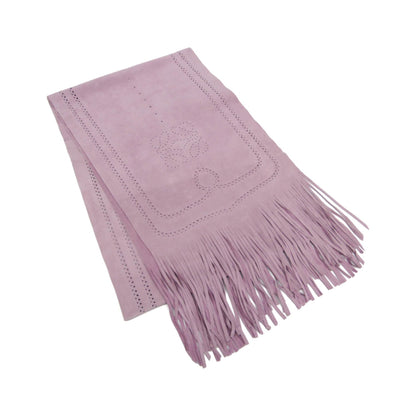 Loewe Scarf Suede, Purple, Leather, Scarf