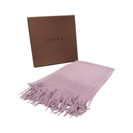 Loewe Scarf Suede, Purple, Leather, Scarf