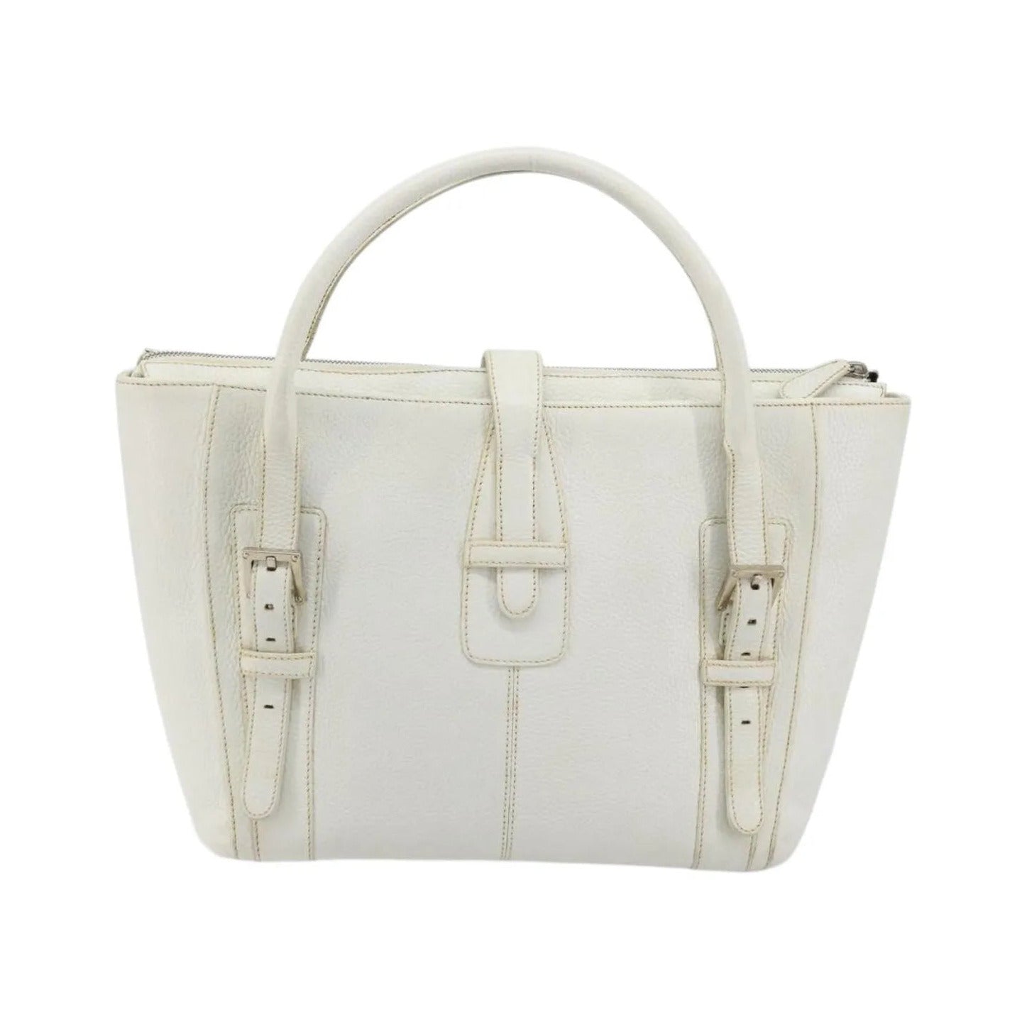 Loewe Senda Leather, White, Leather, Handbag