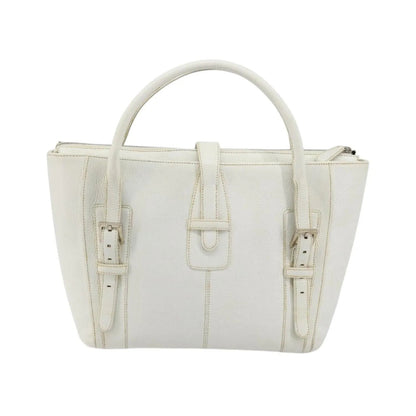 Loewe Senda Leather, White, Leather, Handbag