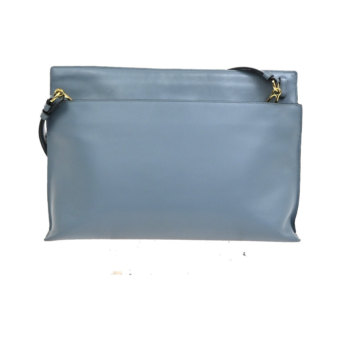 Loewe T Messenger Leather, Blue, Leather, Shoulder Bag
