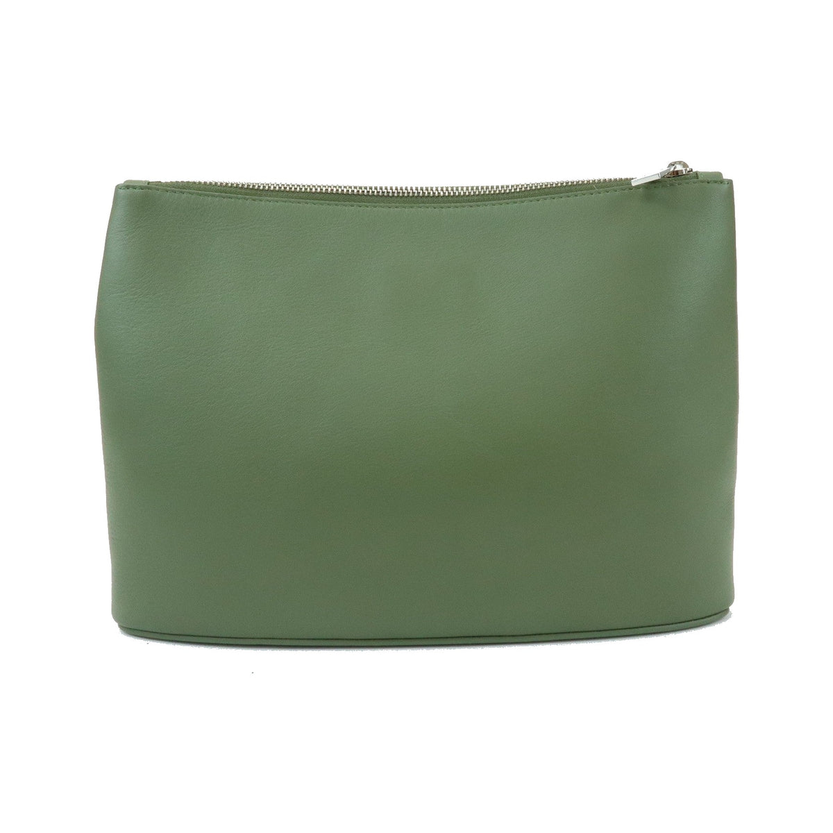 Loewe T Pouch Leather, Green, Leather, Clutch