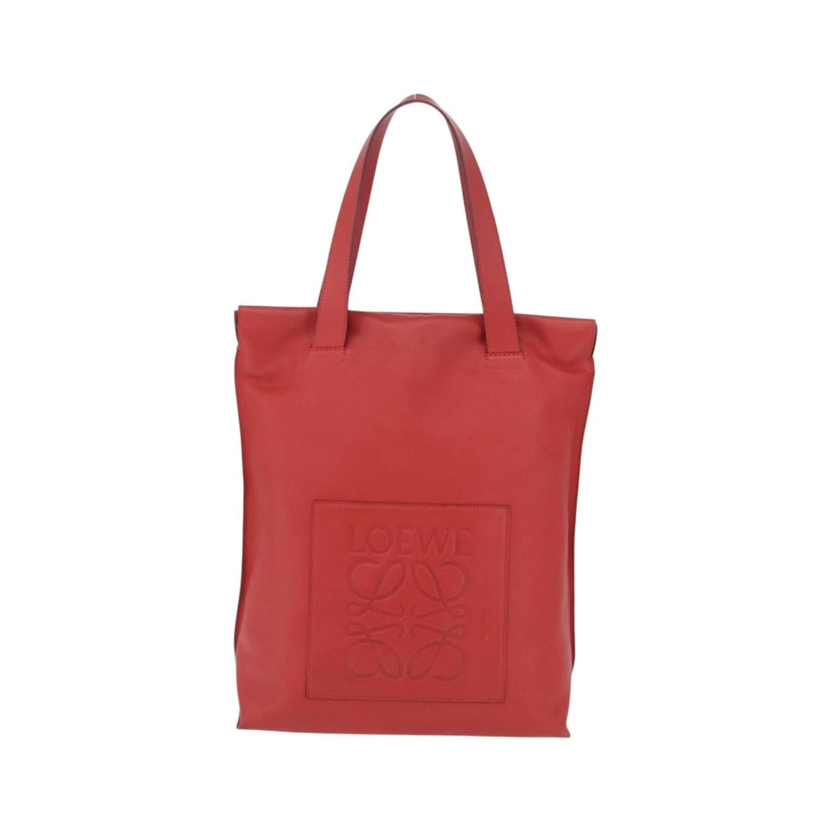Loewe Tote Leather, Red, Leather, Tote Bag