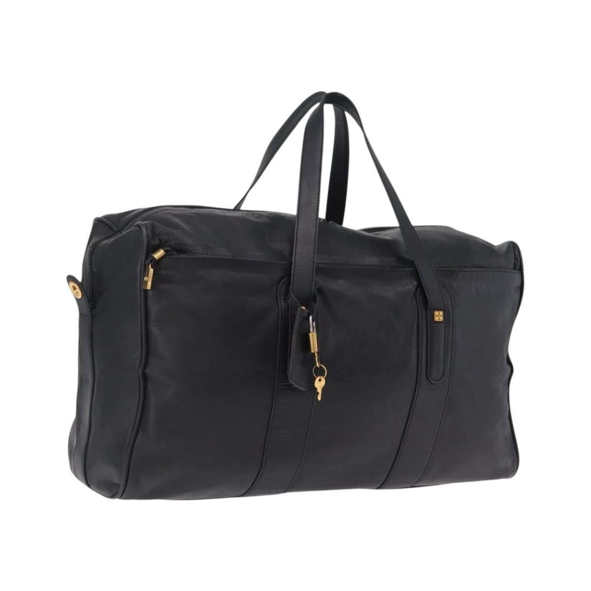 Loewe Travel Line Boston, Black, Leather, Travel Bag