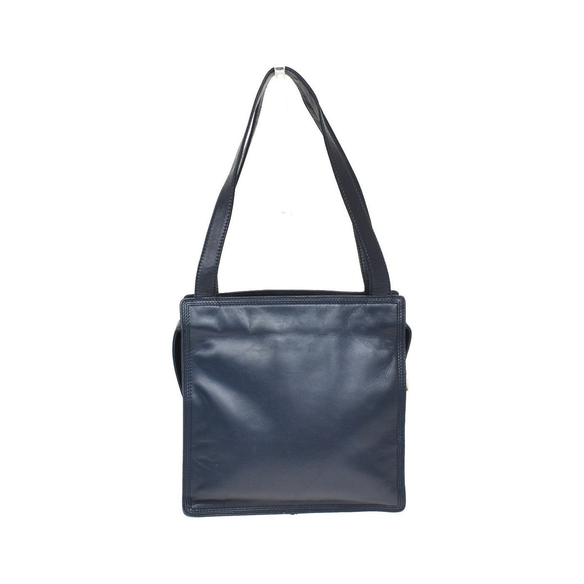 Loewe Vintage Anagram Zip Leather, Navy, Leather, Crossbody Bag