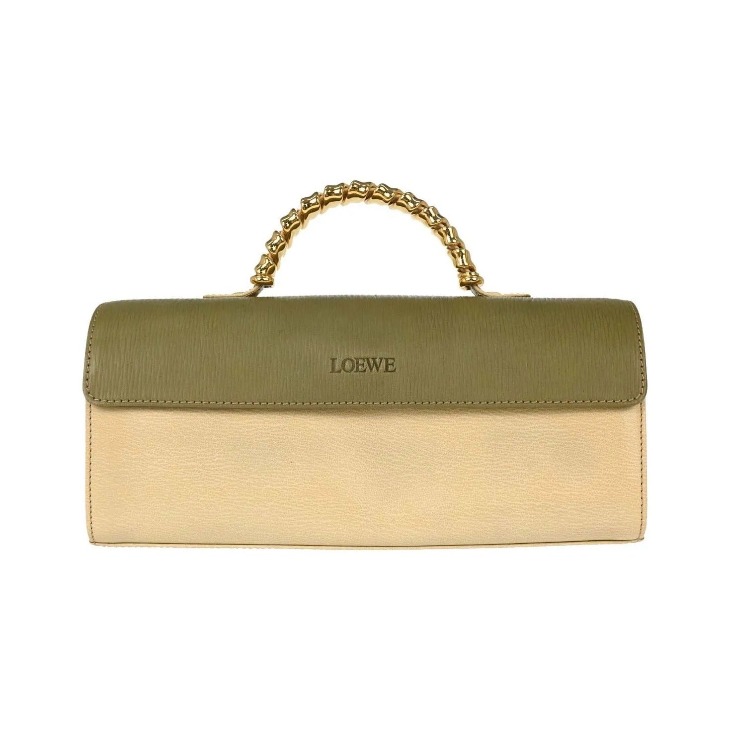 Loewe Vintage Velazquez Top Handle Leather, Beige, Leather, Handbag
