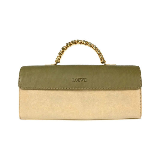 Loewe Vintage Velazquez Top Handle Leather, Beige, Leather, Handbag
