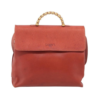 Loewe Vintage Velazquez Top Handle Leather, Orange, Leather, Handbag