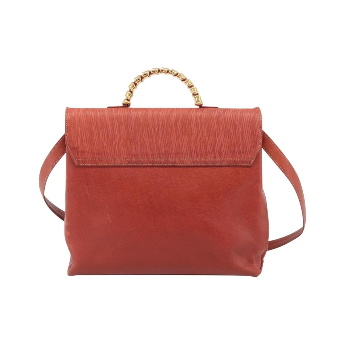 Loewe Vintage Velazquez Top Handle Leather, Orange, Leather, Handbag