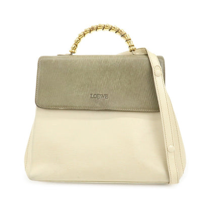 Loewe Vintage Velazquez Top Handle Leather, Beige, Leather, Handbag