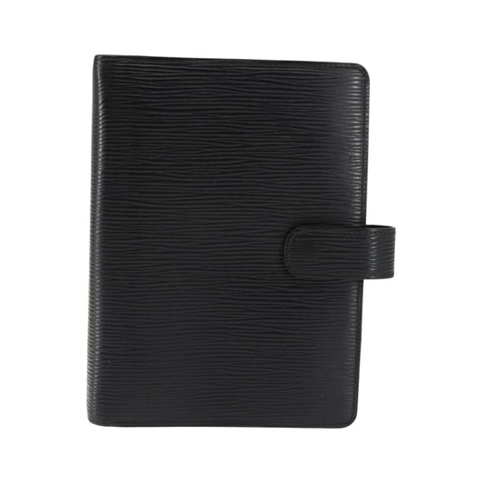 Louis Vuitton Agenda Cover Epi Leather, Black, Leather, Wallet