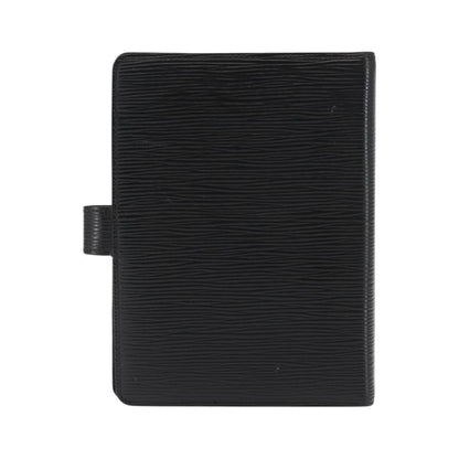 Louis Vuitton Agenda Cover Epi Leather, Black, Leather, Wallet