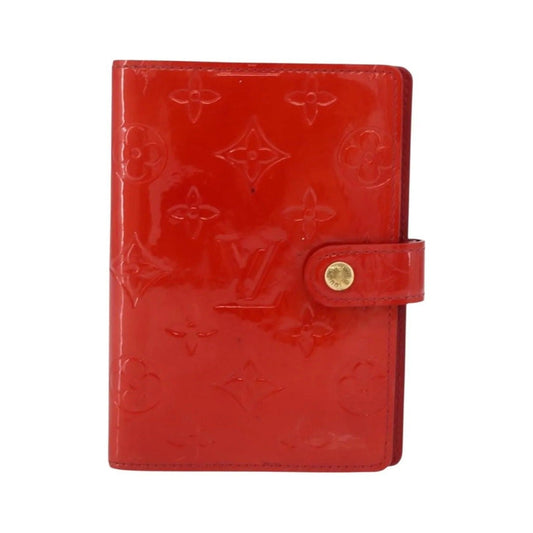 Louis Vuitton Agenda Cover Patent, Red, Patent Leather, Clutch