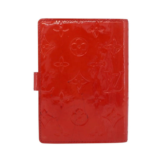 Louis Vuitton Agenda Cover Patent, Red, Patent Leather, Clutch