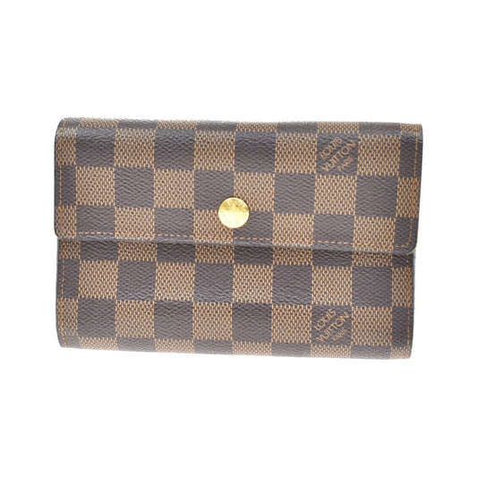 Louis Vuitton Alexandra Damier, Brown, Canvas, Wallet