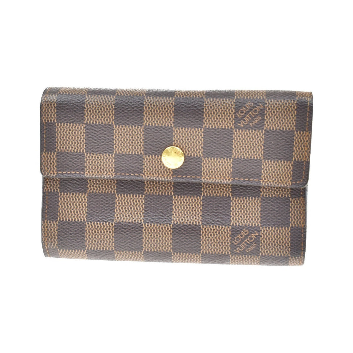 Louis Vuitton Alexandra Damier, Brown, Canvas, Wallet