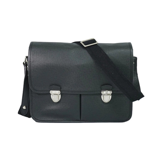 Louis Vuitton Alexei Messenger Taiga Leather, Black, Leather, Shoulder Bag