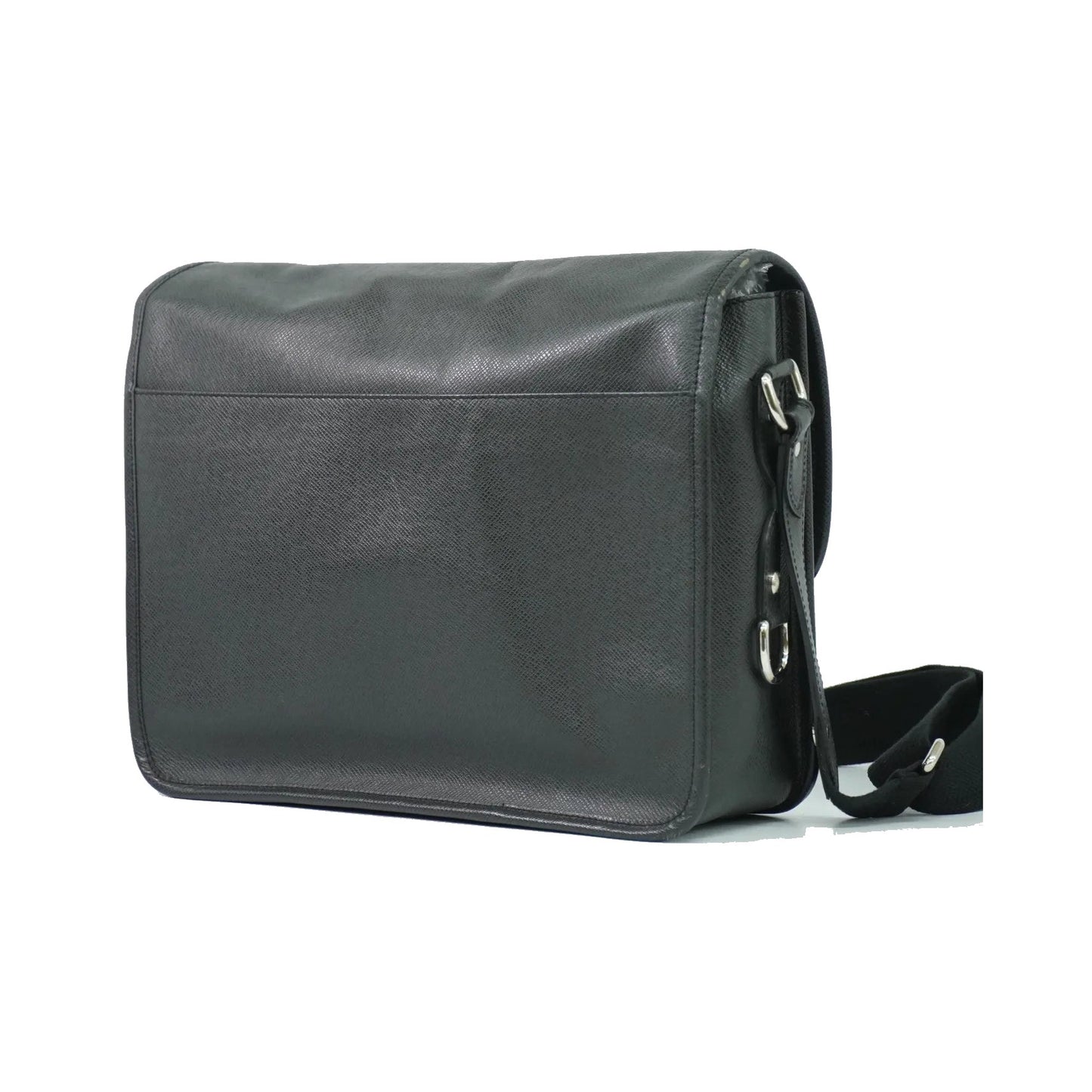 Louis Vuitton Alexei Messenger Taiga Leather, Black, Leather, Shoulder Bag