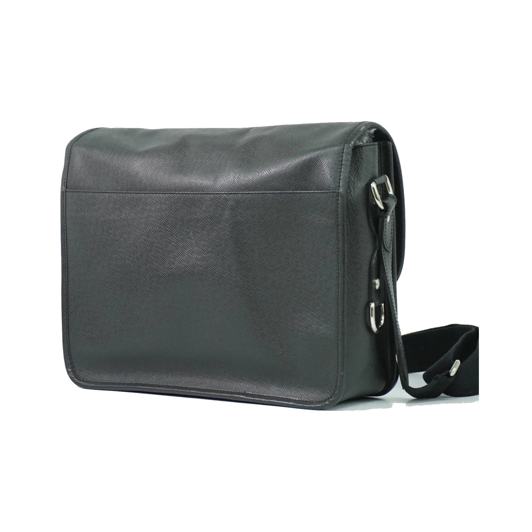 Louis Vuitton Alexei Messenger Taiga Leather, Black, Leather, Shoulder Bag