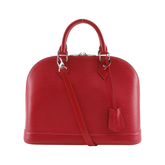 Louis Vuitton Alma Epi, Red, Leather, Handbag