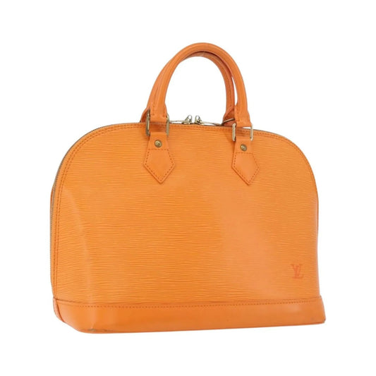 Louis Vuitton Alma Epi, Orange, Leather, Handbag