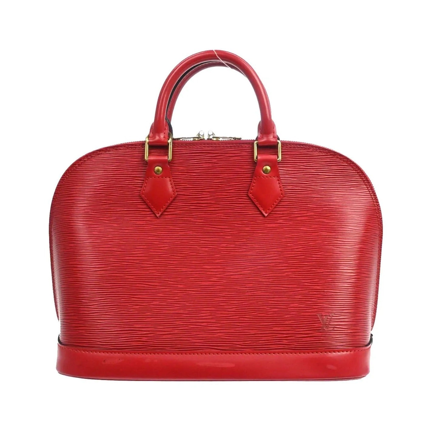 Louis Vuitton Alma Epi, Red, Leather, Handbag