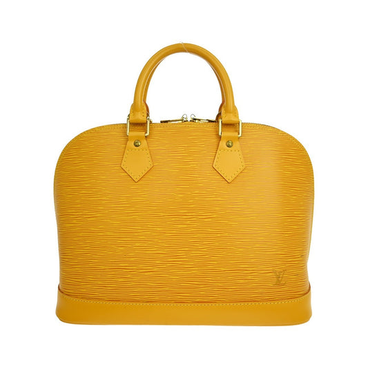 Louis Vuitton Alma Epi, Yellow, Leather, Handbag