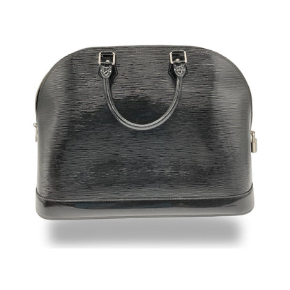 Louis Vuitton Alma Epi, Black, Leather, Handbag