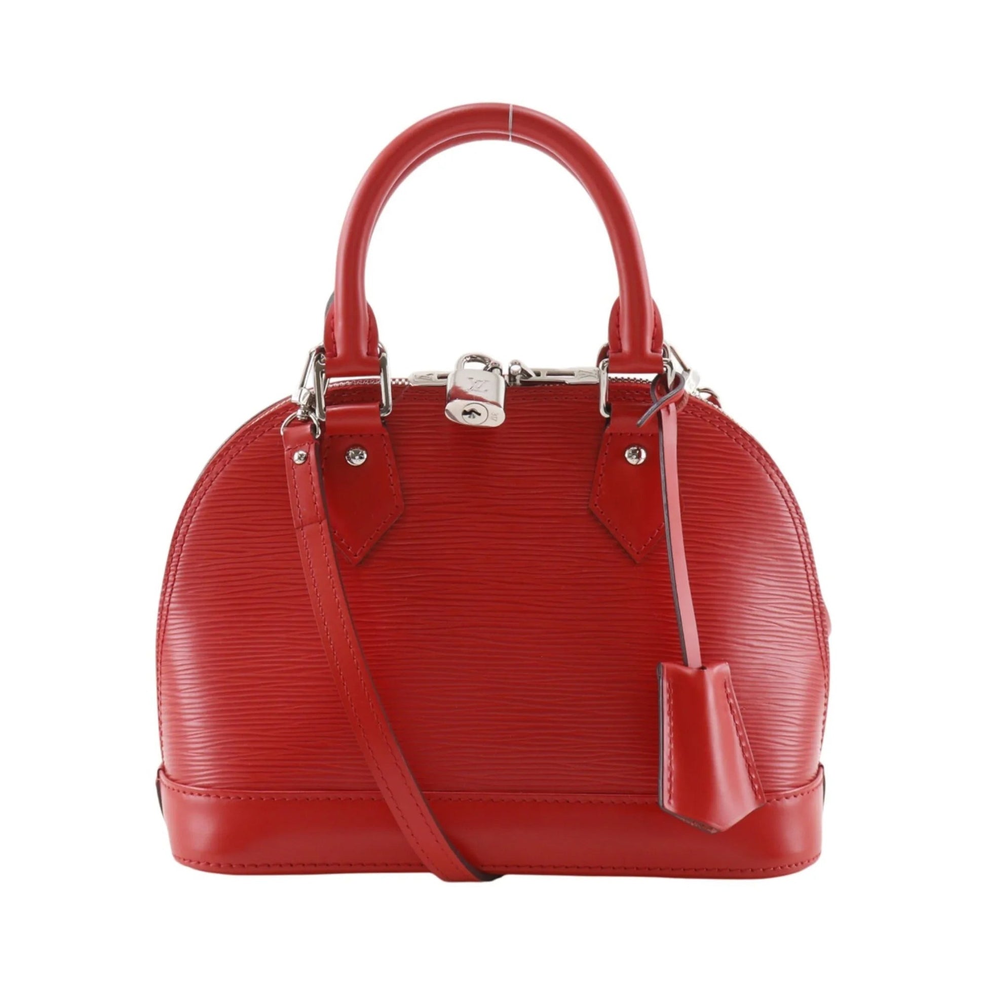 Louis Vuitton Alma Epi Leather, Red, Leather, Handbag