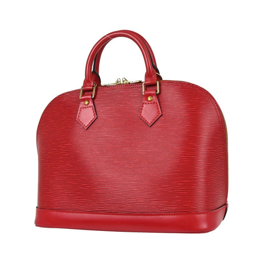 Louis Vuitton Alma Epi Leather, Red, Leather, Handbag
