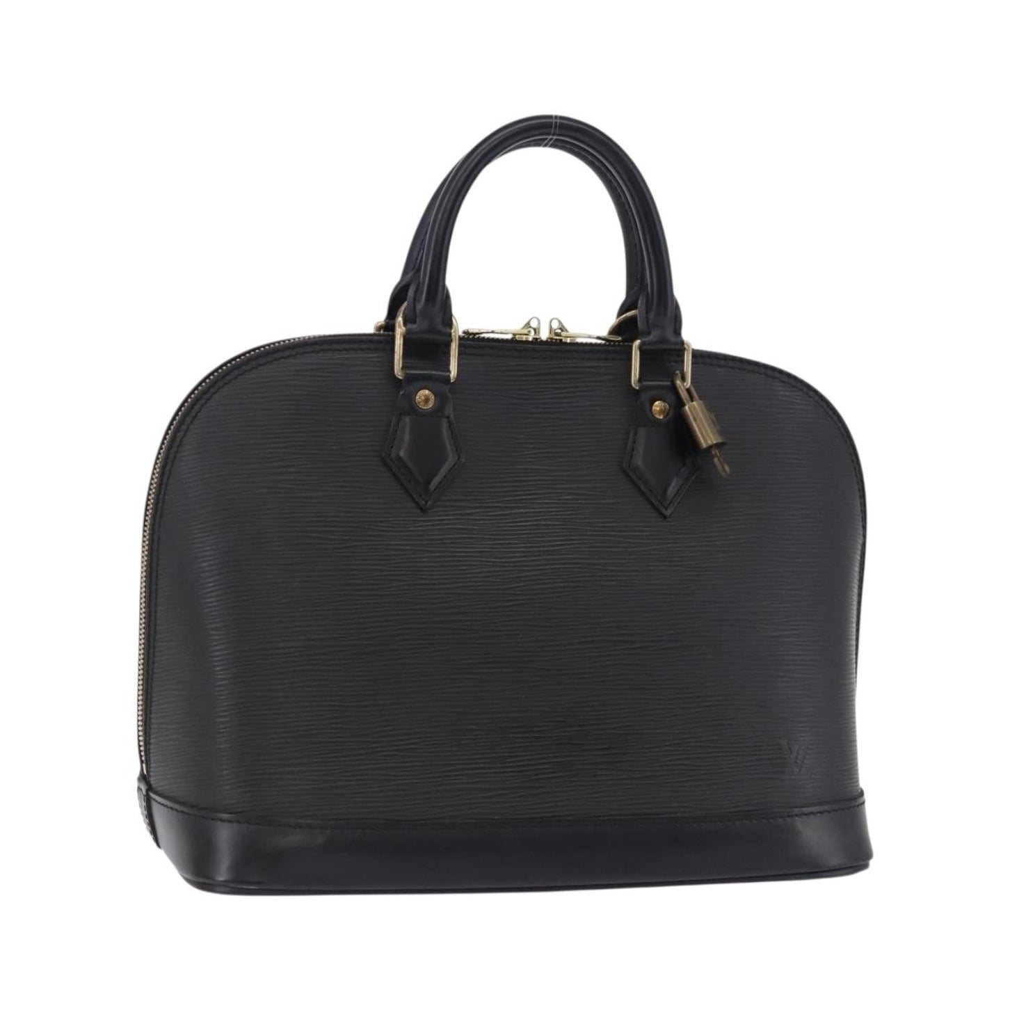 Louis Vuitton Alma Epi Leather, Black, Leather, Handbag