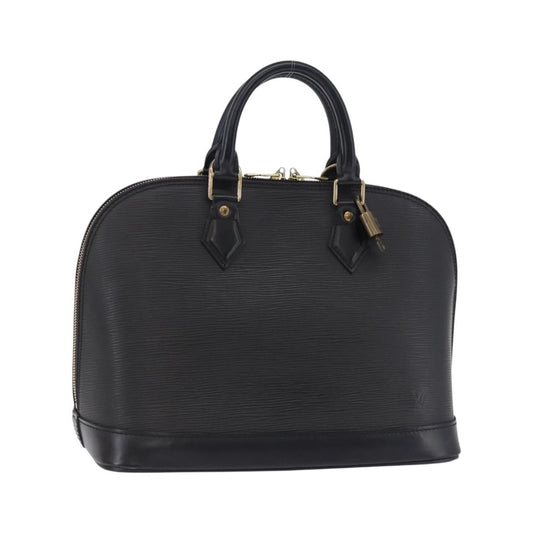 Louis Vuitton Alma Epi Leather, Black, Leather, Handbag