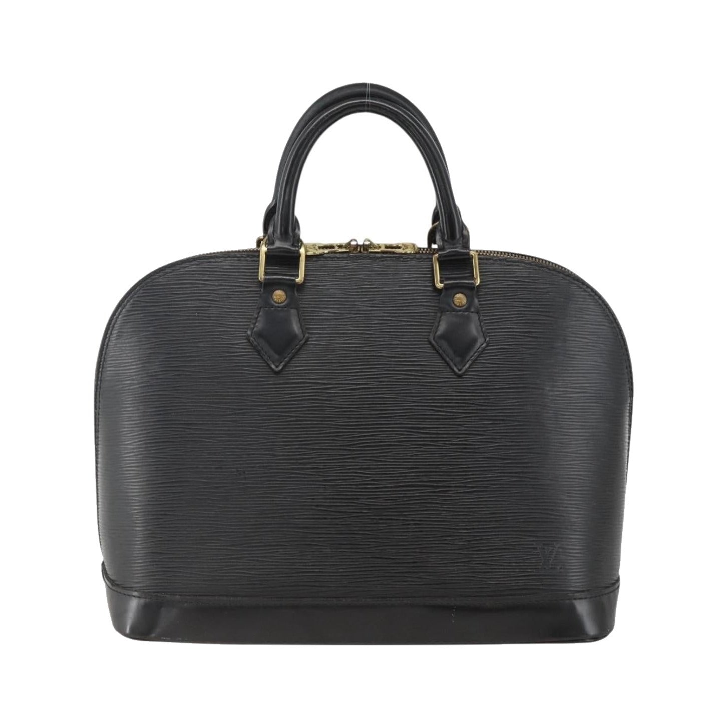 Louis Vuitton Alma Epi Leather, Black, Leather, Handbag