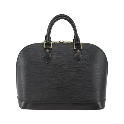 Louis Vuitton Alma Epi Leather, Black, Leather, Handbag