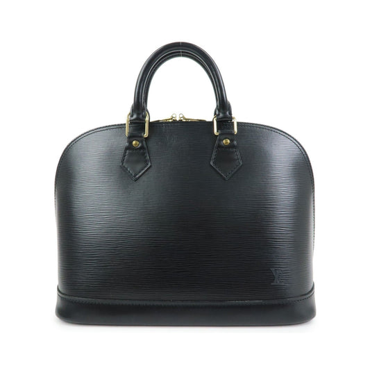 Louis Vuitton Alma Epi Leather, Black, Leather, Handbag
