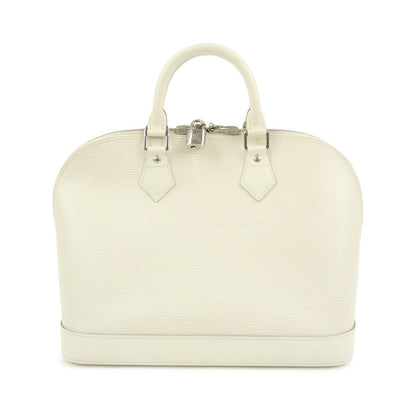 Louis Vuitton Alma Epi Leather, White, Leather, Handbag