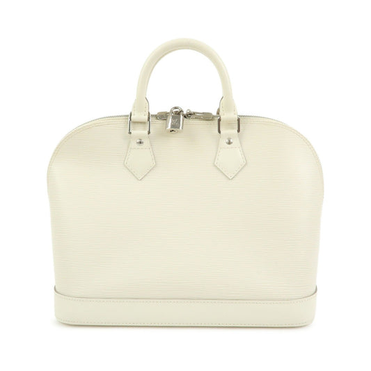 Louis Vuitton Alma Epi Leather, White, Leather, Handbag