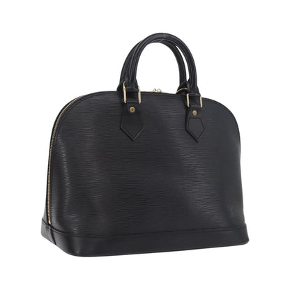 Louis Vuitton Alma Epi Leather, Black, Leather, Handbag