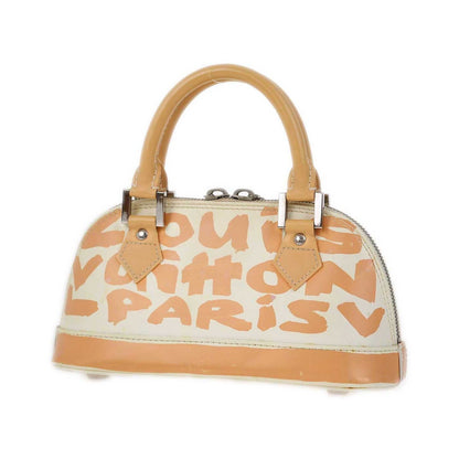 Louis Vuitton Alma Limited Edition Graffiti Leather, Beige, Leather, Handbag