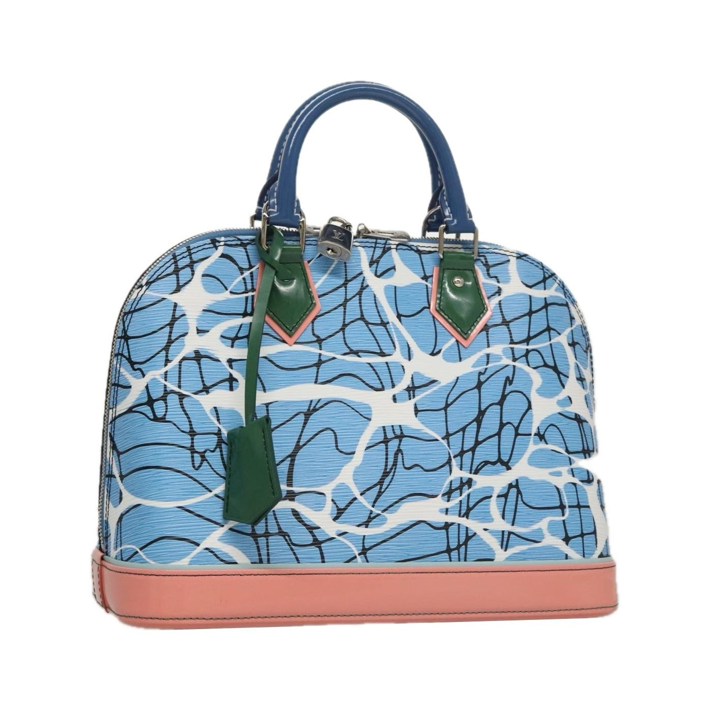 Louis Vuitton Alma Limited Edition Print Epi Leather, Blue, Leather, Handbag