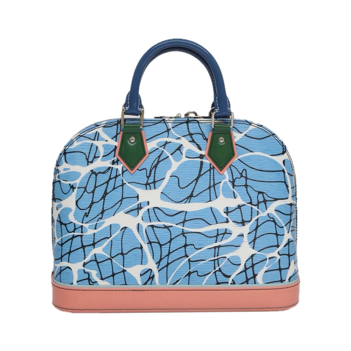 Louis Vuitton Alma Limited Edition Print Epi Leather, Blue, Leather, Handbag