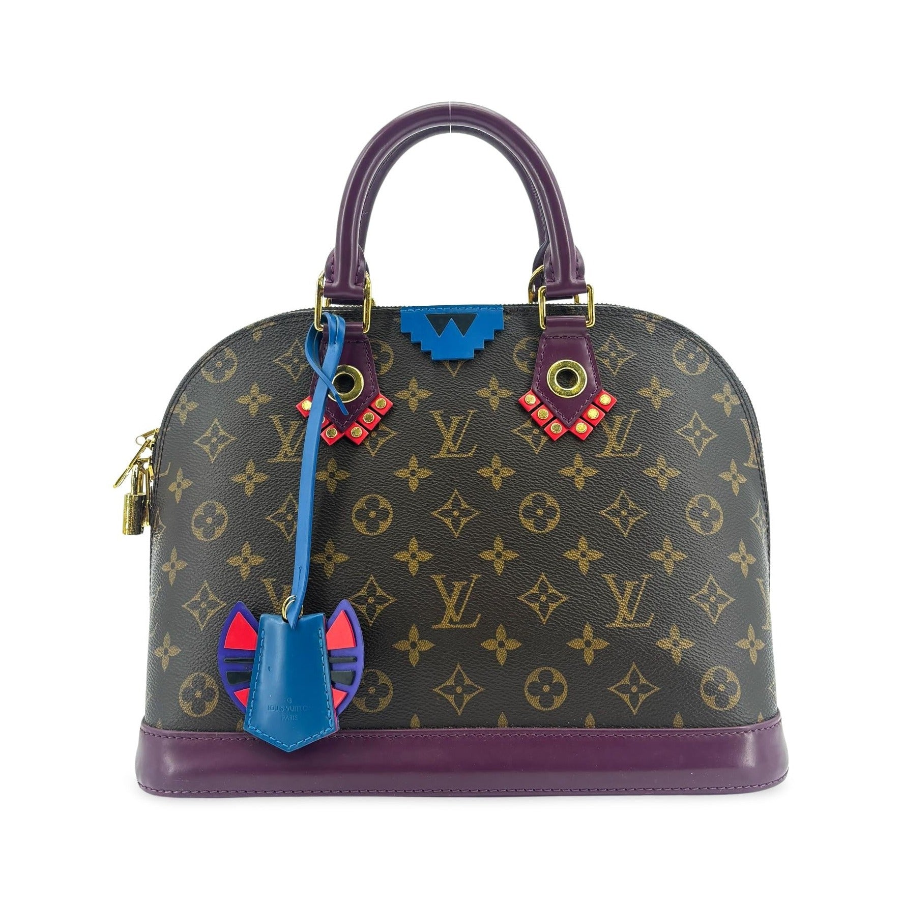 Louis Vuitton Alma Limited Edition Totem Monogram Canvas with Leather, Multicolour, Canvas, Handbag