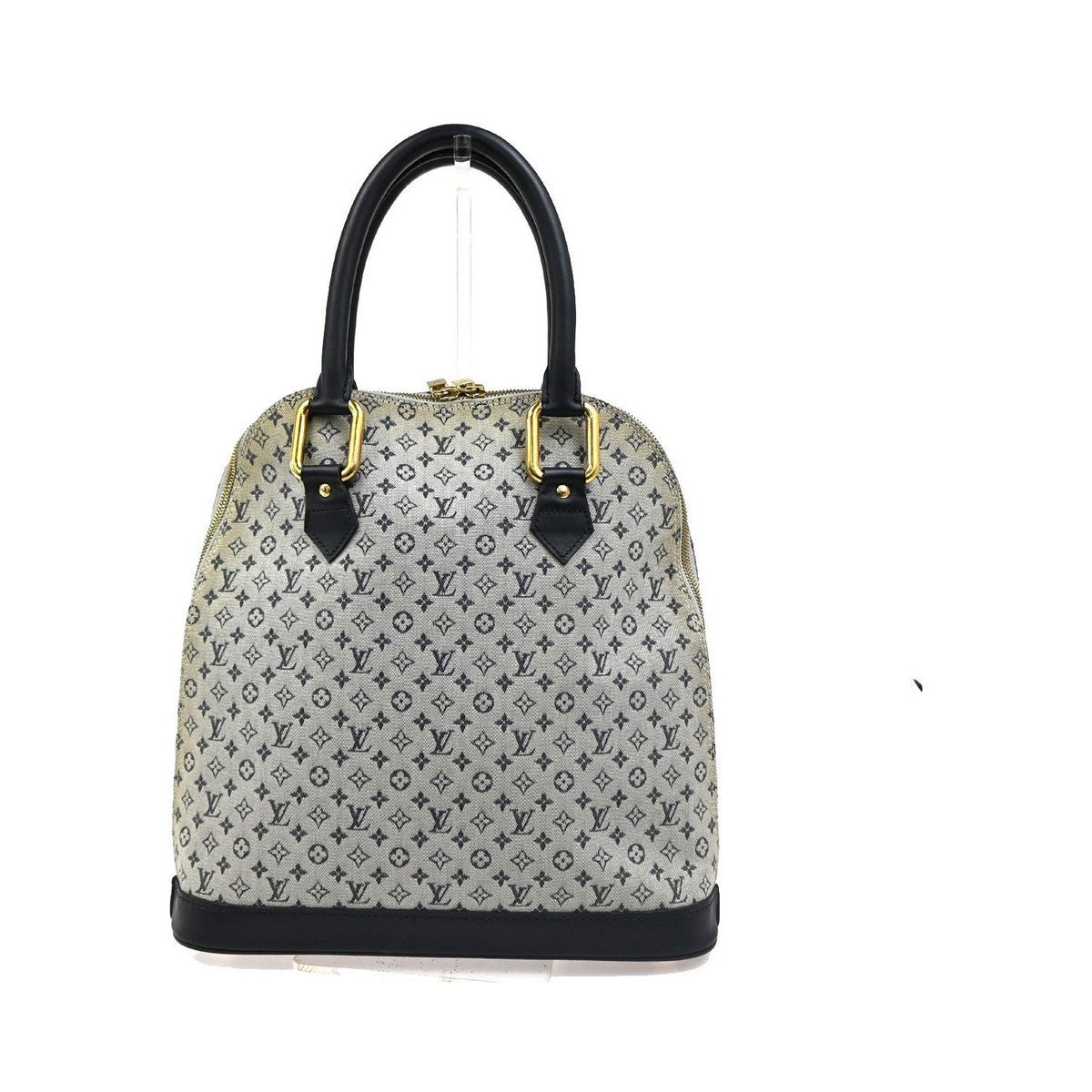 Louis Vuitton Alma Mini Lin, Blue, Canvas, Handbag