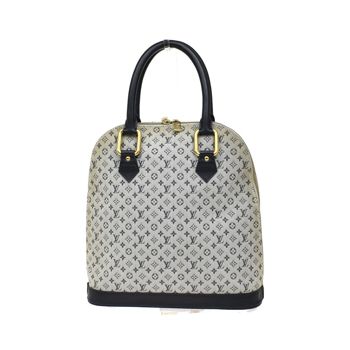 Louis Vuitton Alma Mini Lin, Blue, Canvas, Handbag