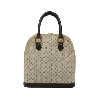 Louis Vuitton Alma Mini Lin Monogram, Khaki, Canvas, Handbag