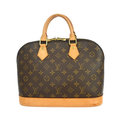 Louis Vuitton Alma Monogram, Brown, Canvas, Handbag