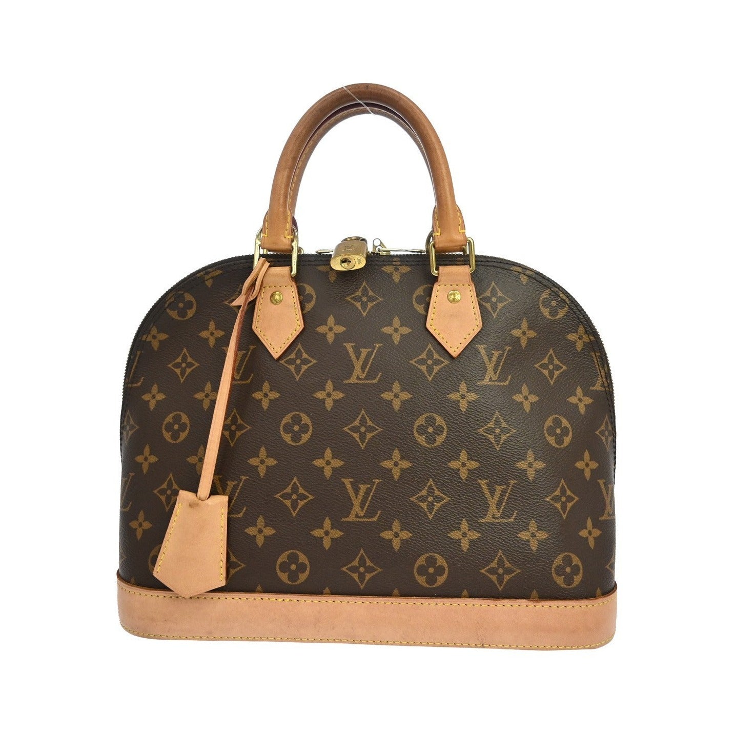Louis Vuitton Alma Monogram, Brown, Canvas, Handbag
