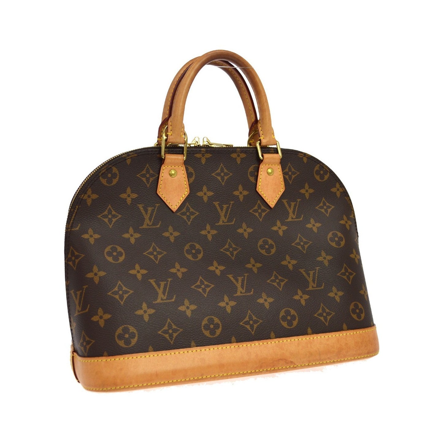 Louis Vuitton Alma Monogram, Brown, Canvas, Handbag